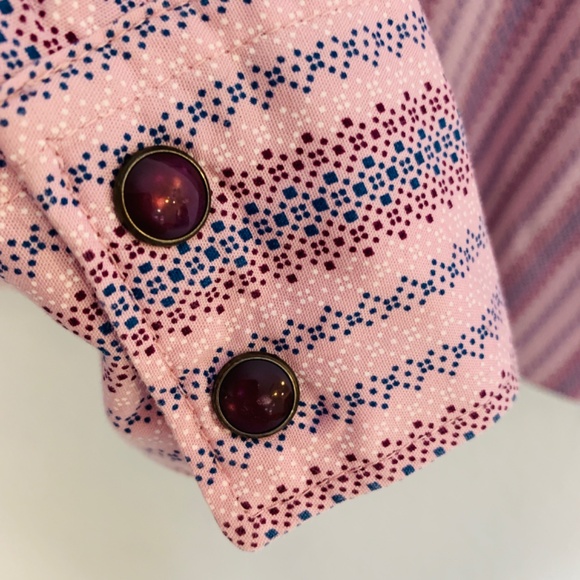 Cinch Pearl Snap Shirt XL Purple Western Cowgirl Rodeo Country Southwestern - Picture 10 of 15